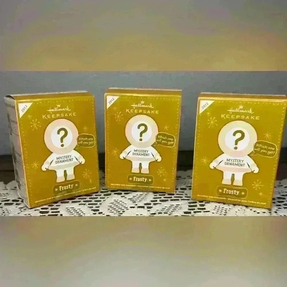 Hallmark Keepsake NEW 2012 set of 3 “Frosty” Mystery Christmas Ornaments - Picture 4 of 5
